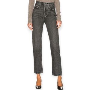 Agolde 90's Pinch Waist Jeans Underground Charcoal Gray Size 23